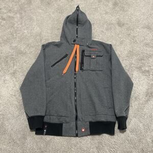 Vintage Y2K Ecko Unltd Hood Zip Gray Hoodie Sweatshirt Mens Size Medium